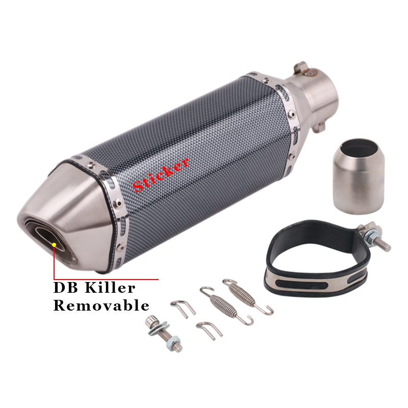 CHmotor Carbon Fiber Motorcycle Exhaust Muffler Pipe 250cc 350cc 600cc Escape Moto Tube For Nmax Tmax530 Msx125 GSR600 CHmotor Carbon Fiber Motorcycle Exhaust Muffler Pipe 250cc 350cc 600cc Escape Moto Tube For Nmax Tmax530 Msx125 GSR600