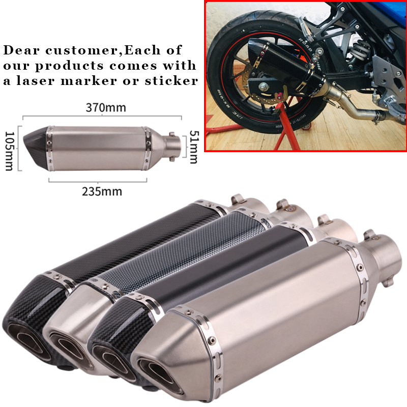 CHmotor Carbon Fiber Motorcycle Exhaust Muffler Pipe 250cc 350cc 600cc Escape Moto Tube For Nmax Tmax530 Msx125 GSR600 CHmotor Carbon Fiber Motorcycle Exhaust Muffler Pipe 250cc 350cc 600cc Escape Moto Tube For Nmax Tmax530 Msx125 GSR600