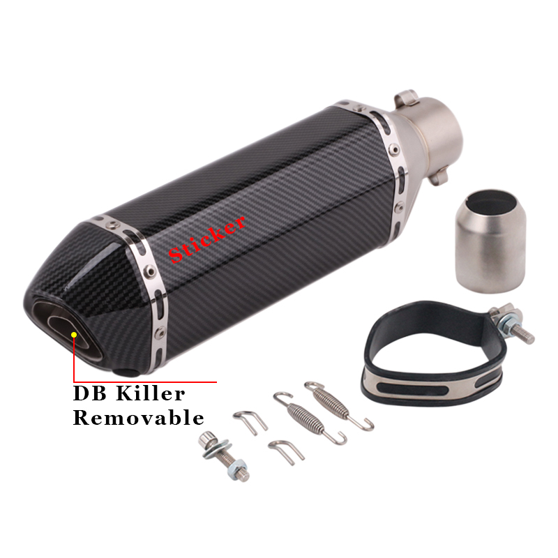 CHmotor Carbon Fiber Motorcycle Exhaust Muffler Pipe 250cc 350cc 600cc Escape Moto Tube For Nmax Tmax530 Msx125 GSR600 CHmotor Carbon Fiber Motorcycle Exhaust Muffler Pipe 250cc 350cc 600cc Escape Moto Tube For Nmax Tmax530 Msx125 GSR600