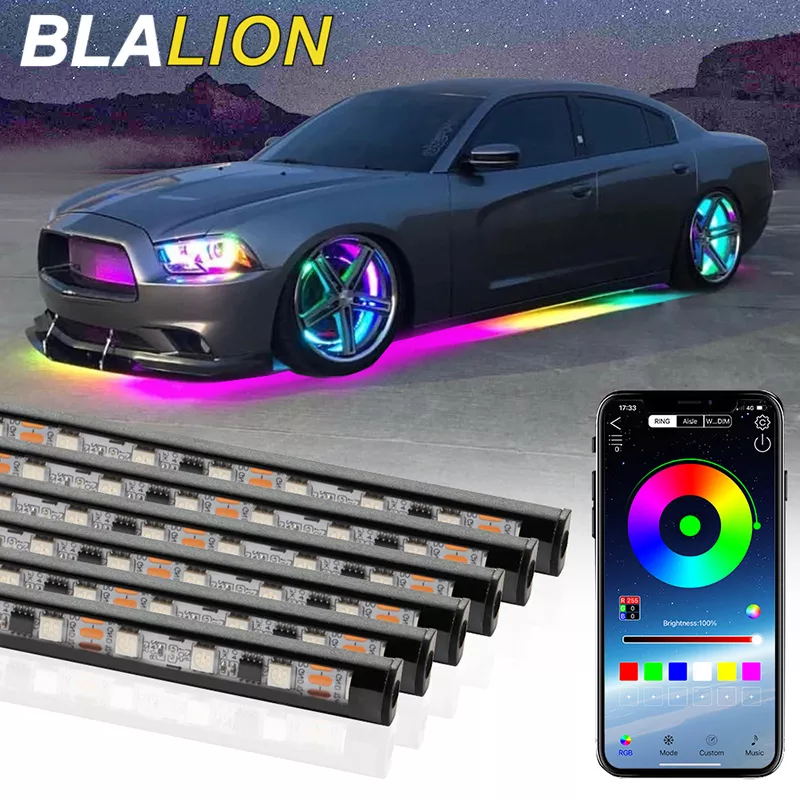 SEAMETAL Car Flexible Underglow Strip Light LED Underbody Remote APP Control SEAMETAL Car Flexible Underglow Strip Light LED Underbody Remote APP Control